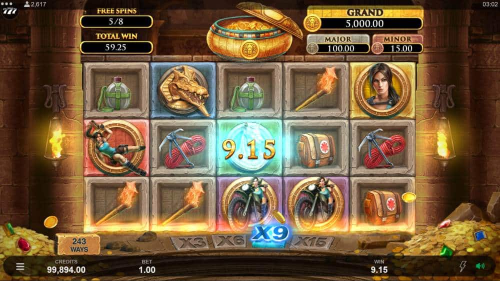 Lara Croft Temples and Tumbles slot online