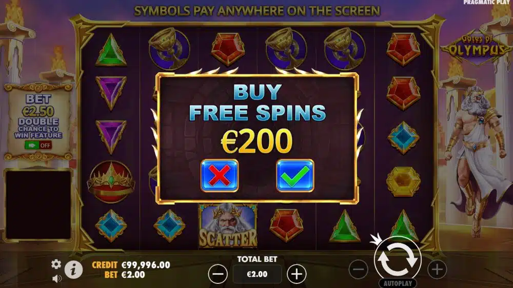 Pembelian bonus Gates of Olympus