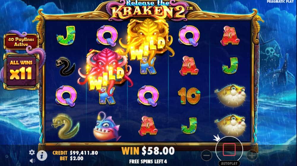 Release the Kraken 2 bermain dalam demo