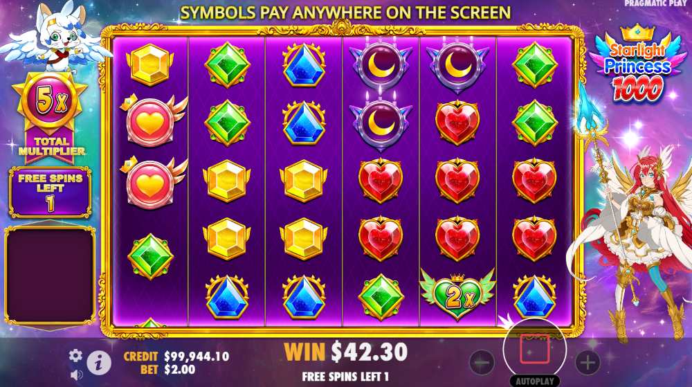 Starlight Princess 1000 slot feature