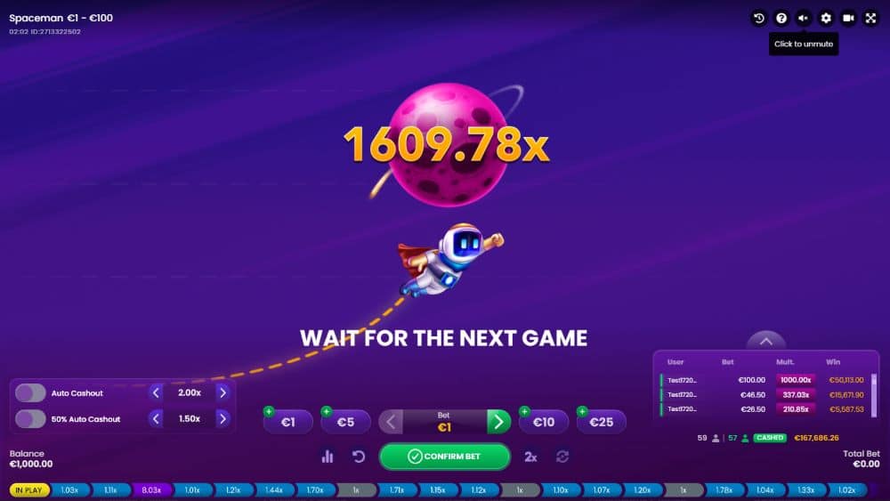 Spaceman crash game
