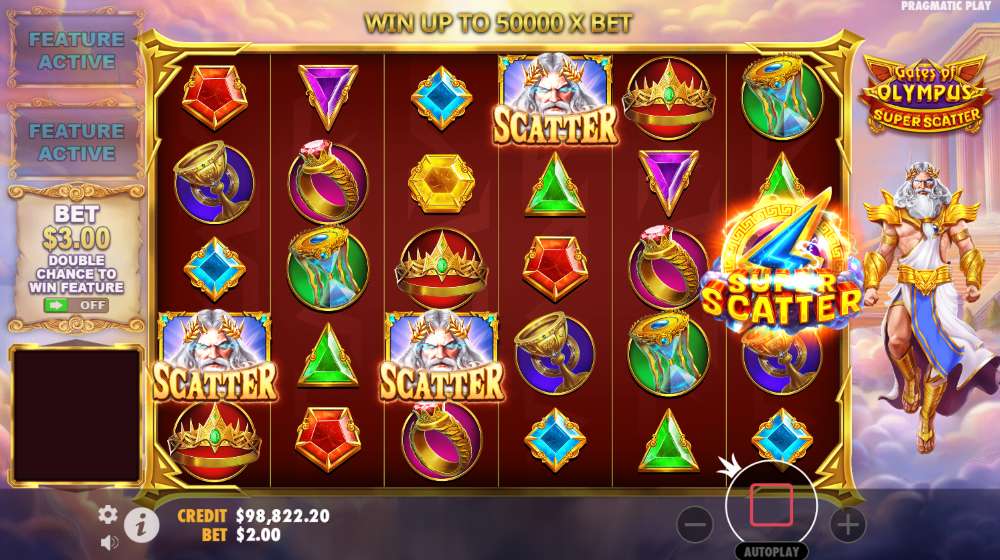 Gates of Olympus Super Scatter slot feature