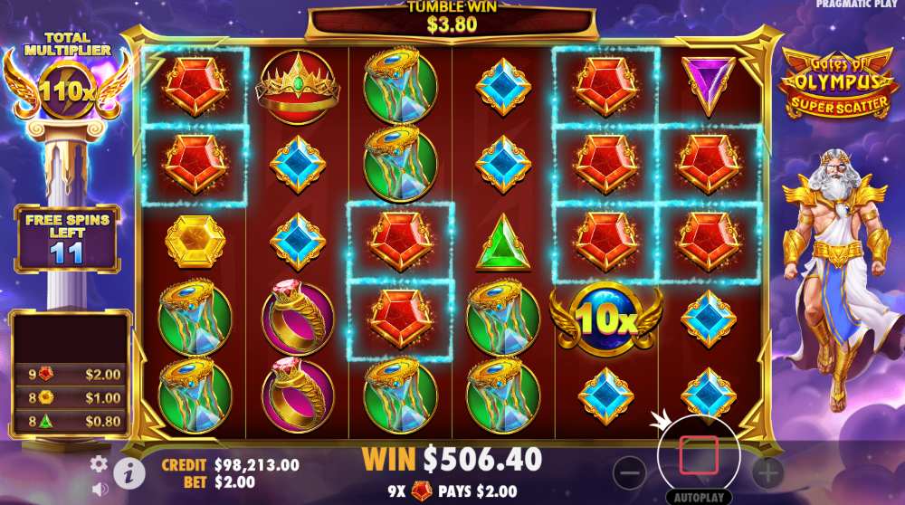 Gates of Olympus Super Scatter slot feature